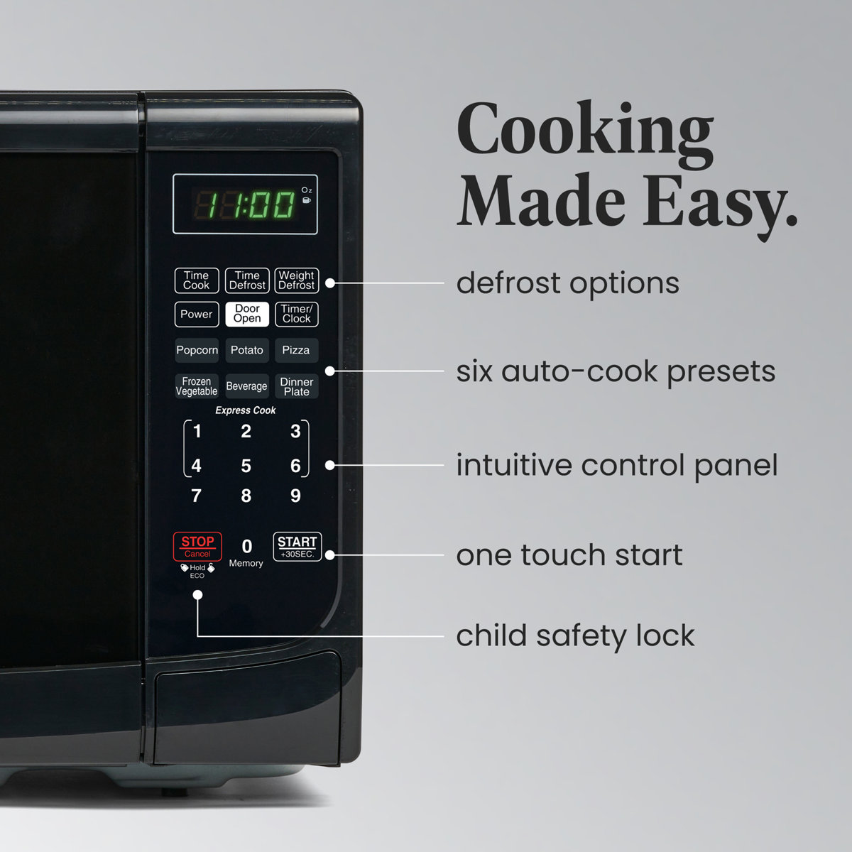 Farberware Countertop Microwave 0.7 Cu. Ft. 700-Watt Compact Microwave Oven FMO07ABTBKA